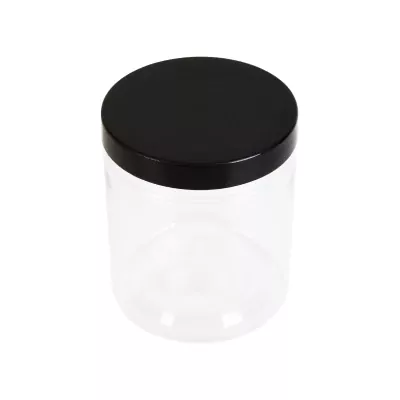 Green pack_กระปุกพลาสติก พร้อมฝา ดำ 470 ml-1