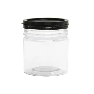 GREENPACK2_กระปุกพลาสติก ฝาฉีก ดำ 200ml -1