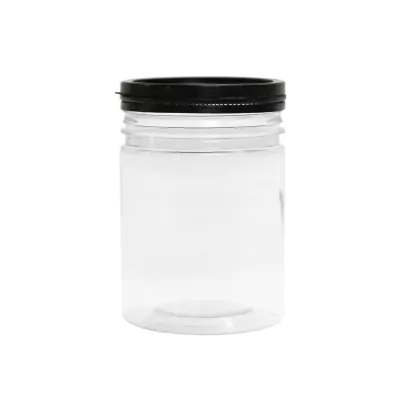 GREENPACK2_กระปุกพลาสติก ฝาฉีก ดำ 300ml -1