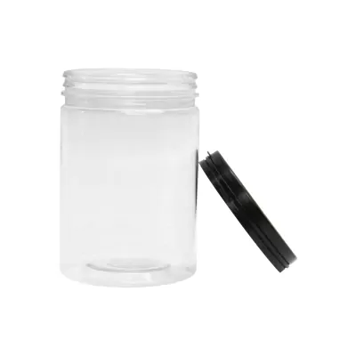 GREENPACK2_กระปุกพลาสติก ฝาฉีก ดำ 350ml -2