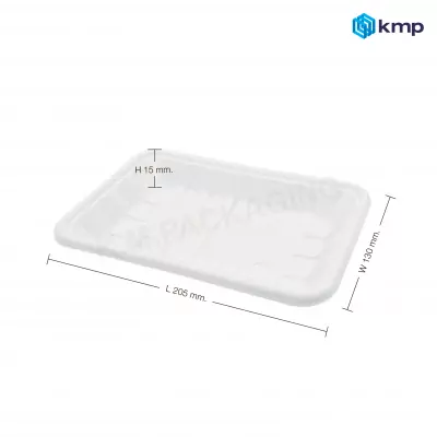 ถาดSR-B3 205x130x15 มม. PLA BIO White-01