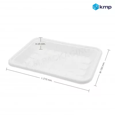 ถาดSR-B16 215x150x25 มม. PLA BIO White-01