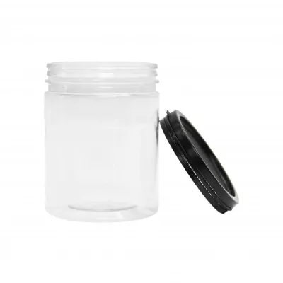 GREENPACK2_กระปุกพลาสติก ฝาฉีก ดำ 300ml -2