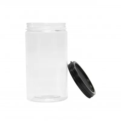 GREENPACK2_กระปุกพลาสติก ฝาฉีก ดำ 570ml -2