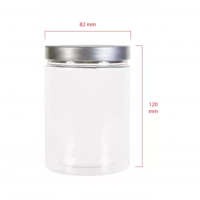Green pack[size]_กระปุกพลาสติก พร้อมฝา เทา 570 ml-5